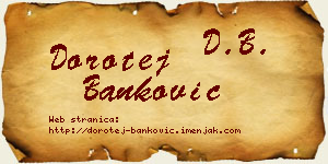 Dorotej Banković vizit kartica